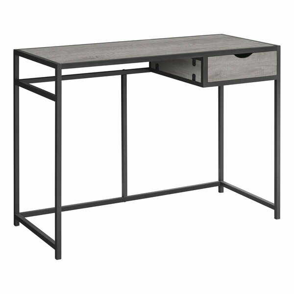 Daphnes Dinnette 42 in. Grey & Dark Grey Metal Computer Desk DA3070849